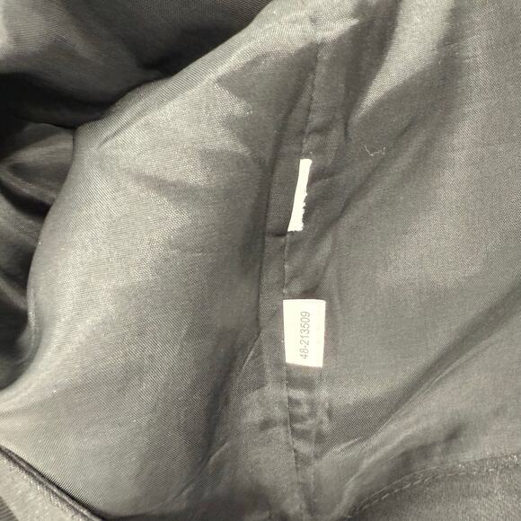 LOFT ANN TAYLOR Pants SZ 2 Linen Blend Black Wide Ann Leg Business Office Work - Picture 11 of 13